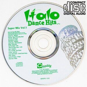 Italo Dance Hits-Vol 1 1995 - Music CD